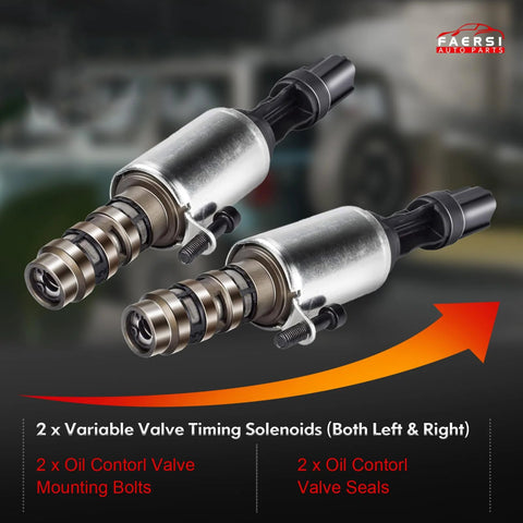 2 Pack Camshaft Variable Valve Timing Solenoids VCT Solenoids 8L3Z-6M280-A And 8L3Z-6M280-B Replacement For 2004 2005 2006 2007 F150