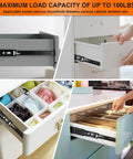 14 Inch Heavy Duty Drawer Slides 6 Pairs Soft Close Full Extension Side Mount Cabinet Rails Black Self Closing Glides For Kitchen Dresser Hardware 100 Pound Capacity Built Tough And Zero Hassle Install in various drawers.