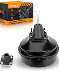 Heavy Duty Vacuum Power Brake Booster Replacement Fits 2003 2006 Chevy Silverado with black finish and mounting parts.