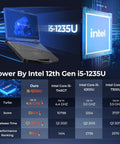 Built Like A Tank 15.6 Inch Rugged Laptop Running Windows 11 Pro Powered By Intel Core I5 1235U with performance chart.