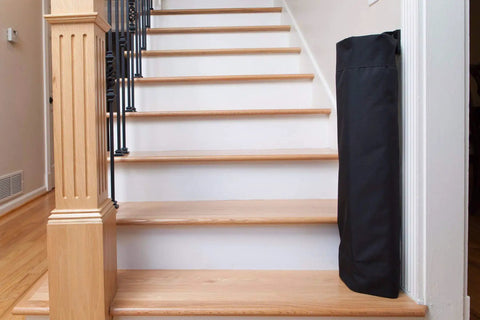 Banister To Wall Stair Gate For Kids And Pets, Adjustable 36 To 43 Inches Wide And 32 Inches High, Fabric Baby Gate For Stairs