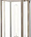 Crested Butte Outdoor Post Light 23 Inch Vintage Brass Finish With Clear Glass Shade Aluminum Durable And Weather Resistant