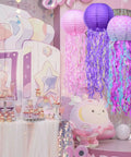Jellyfish Paper Lanterns 6 Pack Hanging Lit Colorful Lanterns For Mermaid Unicorn Theme Classroom Decor Under The Sea Ocean Birthday Party Decorations