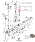 Diagram of Beefy Heavy Duty Outboard Drive Shaft Collar And Maintenance Kit For Marine Motors 115 To 300 HP with parts labeled.