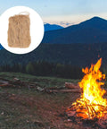 Six Pack Natural Jute Fiber Fire Starters for Camping Campfires Hiking and Grilling Lightweight Portable Easy Start Fire