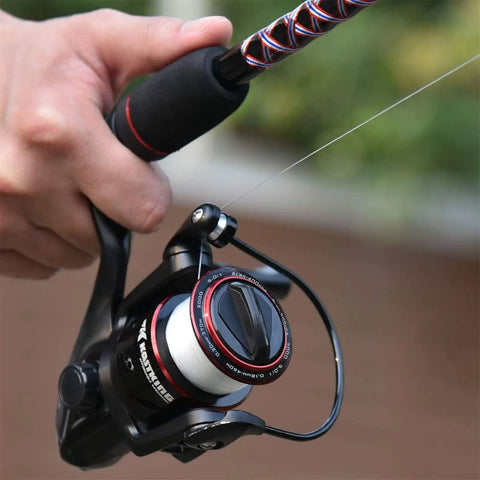 Brutus Spinning Reel for Freshwater Fishing, Graphite Frame and CNC Aluminum Spool, 5.2 to 1 Gear Ratio, 4 Plus 1 Ball Bearings