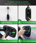 Step-by-step guide on using Portable Level 2 EV Charger 40A 9.6kW 240V with a NEMA 14-50 socket and J1772 connector.