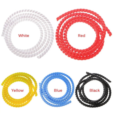 Spiral Cable Management Sleeve 2M For 8Mm 10Mm 14Mm Wires Blue Multi Color Wrap With 10Mm Inside Diameter in assorted colors
