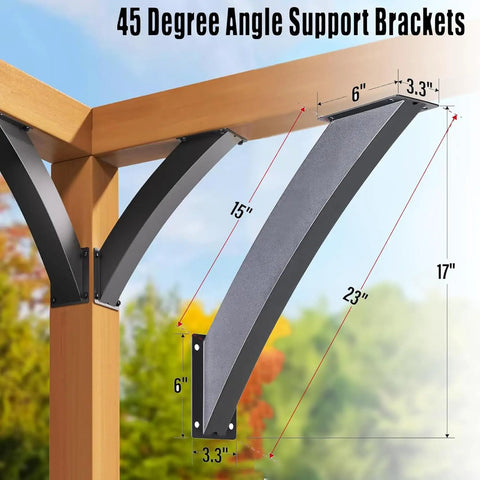 Tough As Nails Heavy Duty Corner Bracket Kit 12 Pack Adjustable angle support brackets on wooden frame, dimensions visible.