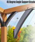 Rock Solid Heavy Duty Angle Support Brackets Premium Quality 8 Piece Black Steel Corner Brace Kit 45 degree angle design