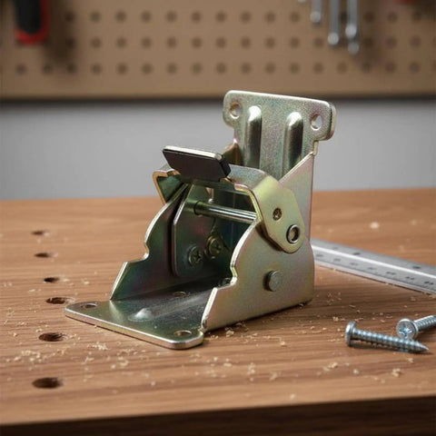 Foldable Table Hinge With Space Saving Right Angle Bracket For Easy Mounting On Furniture Corners And Wood Countertops Heavy Duty Build