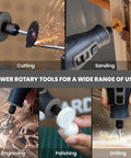 4V cordless rotary tool kit, grey, with 80 accessories; suitable for cutting, sanding, engraving, polishing, drilling