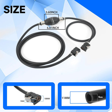 10 Ft Quarter Inch Nylon Braided Fuel Line Kit Ready To Install With Primer Bulb, Marine Quick Connectors, And Stainless Steel Clamps For Outboard Boats, RVs, And Yamaha Compatible 6mm Fuel Hose