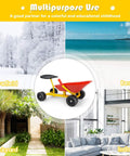 Kids Ride On Sand Dumper Outdoor Sandbox Toy With Ergonomic Handle And Four Wheels in versatile use settings