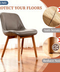 24 Pack Chair Leg Protectors With Silicone Covers And Felt Pads For Hardwood Floors Anti Scratch Noise Reduction on chair