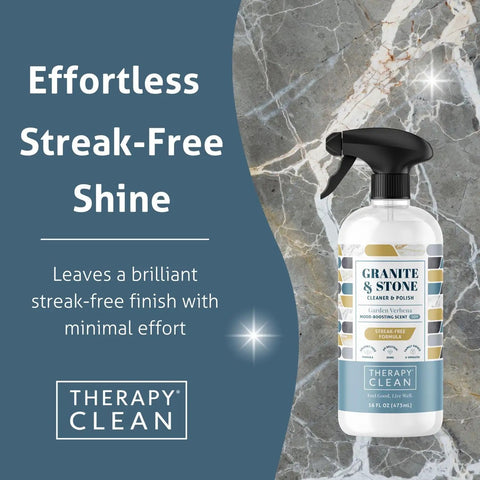 Granite Cleaner And Polish Two 16 Ounce Bottles Pro Grade Formula for streak-free shine, marble and granite surface background