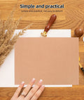 A4 Self Sealing Kraft Brown Envelopes Pack Of 30 Thickened Flat Cardboard Mailers on a wooden table with craft tools