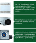 Ultra Quiet 90 CFM Bathroom Exhaust Fan With Light Powerful Moisture And Odor Ventilation For Your Home One Point Five Sones Built For Rooms Up To 85 Square Feet Light Combo Durable Build With Three Year Warranty featuring 9W LED bulbs, high impact plated housing, and copper ball-bearing motor.