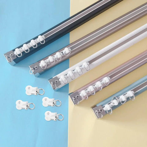 30 Piece Heavy Duty Curtain Track Roller Hooks Featuring Double Alloy Wheels And Slide Like Butter Smooth Pulleys display in various colors.