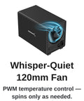 Heavy Duty 5 Bay Usb C Storage Dock Serving Up Lightning Fast 10Gbps Transfers For 3.5 Inch Drives Paired With Independent Asmedia Controllers For Seamless Desktop Backup Rigs with 120mm cooling fan.