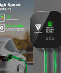 Level 2 EV Charger With 40A 240V Output And NEMA 14-50 Plug, Delivers Gnarly Fast Home Charging With 23FT Cable, UL Listed adjustable display during charging.