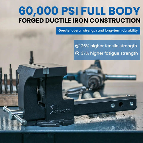 Slide Right Into Any 2 Inch Receiver This Heavy Duty 6 Inch Hitch Vise Grips Metal Pipes Rock Solid On Trucks Trailers Or Shop Benches Bolt Mount.