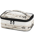 Grab And Go Desert Cowboys Insulated Lunch Bag With Leakproof Cooler featuring cowboy print and zippered closure, side view