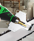All In One Electric Chainsaw Sharpener Kit With 54 Piece Accessory Set Including Pro Grade Diamond Wheels in use on chain