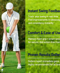 Golfer using Golf Swing Trainer Ball For Solid Forearm Connection And Clean Impact Position To Fix Chicken Wing Slices Scooping