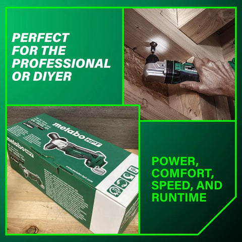 18V Right Angle Drill With 3/8 Inch Keyless Chuck, Paddle Switch, LED Light, compact tool in use for tight spaces