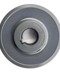 Top view of Cast Iron V Belt Pulley Built Tough, 1 Inch Bore, 3.95 Inch Outer Diameter, 1 Groove For A AX B BX 4L 5L Belts, Motor Pulley Sprocket, Static Balanced, Rust Resistant Finish, Includes 2 Screws