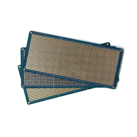 Stack of 3 Piece Solderable Breadboard Split Design Universal PCB Shield Board Double Sided With Tinned Gold Plated Holes