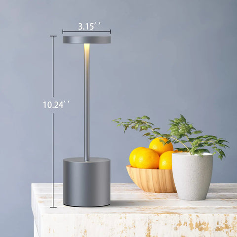 Cordless Table Lamp With 5000mAh Battery Rechargeable LED Light For Home And Outdoor Use, stepless dimming, on table