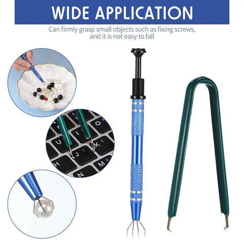 4 Piece IC Chip Remover Set With 4 Claw PLCC Puller And Keyboard Switch Test Pencil Anti Rust Metal Grabber Tool Kit display