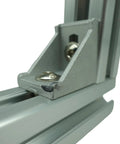 30mm By 30mm Smooth Lite T Slot Aluminum Extrusion 400mm Length Built For DIY Frames Super Durable Anodized Aluminum Profile With Lightweight Strength And Corrosion Resistance For Your Next Build, corner bracket close-up
