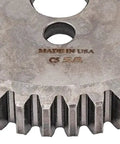 Close-up of Quieter Timing Gear Drive For 1955-1992 Chevy Small Block V8 Engines, made in USA, gear teeth visible.