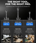 One Quarter Inch Drive Ratchet With Ninety Tooth Gear Ultra Compact Low Profile Head For Tight Spaces Reversible Tool Display