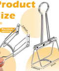 8 Pack Heavy Duty Balloon Arch Clips Set, large metal backdrop clamps 3.8 x 2 inches shown with size dimensions