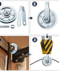 8 Piece Beefed Up Garage Door Pulley Kit 3 Inch 200Lb With Clevis Forks Bolts And Nuts Includes 4 Fixed And 4 Sliding Pulleys