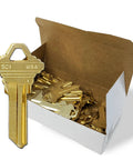 Hardy Uncut SC1 Key Blanks In Premium Brass For Home And Pro Use 50 Durable Brass Keys Compatible With Five Pin Locks Smooth Edges