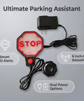 Plug And Play Garage Parking Sensor With LED Stop Indicator, Ultrasonic Anti Collision Parking Aid For Sedans, SUVs And Trucks, Universal Fit For Home Garages, Easy Install, No Fuss Setup, And Ready To Use Right Out Of The Box. wall-mounted stop sign sensor with adapter and cable