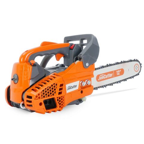 JonCutter G2500 25.4cc Top Handle Gas Chainsaw Power Head For Arborists With 12 Inch Chain And Bar Cover Lightweight Easy Start