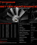 Heavy Duty Engine Radiator Cooling Fan Blade Compatible With BMW E46 E36, 11 blades, steel and plastic, front placement