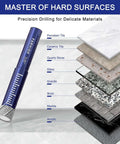 Diamond drill bit set, 6 pcs for porcelain, tile, ceramic, glass, granite, Amazon brand, blue handle