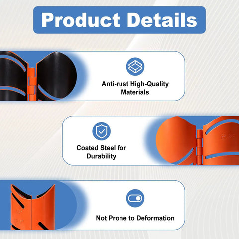 Magnetic Pipe Cutting Guide Kit For On Site Use Heavy Duty Steel Saddle Templates with anti-rust high-quality material details