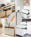 Eight Pack Heavy Duty Metal Push Latches For Cabinets And Drawers Push To Open Door Latch With Long Stroke Release No Knob Kitchen Cabinet Hardware