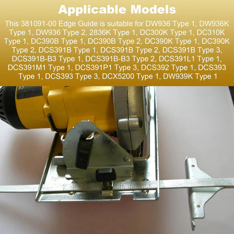 Heavy Duty Rip Fence Guide For Circular Saws with metal edge guide and scale for precision cutting, suitable for various models.