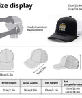 Casual Yet Bold Breathable Trucker Hat For Women And Boys Adjustable Buckle Fit Four Seasons Comfort size guide display