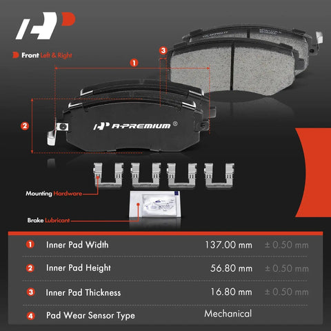 Front And Rear Ceramic Brake Pads Set For Subaru Forester 2009 2013 2.5L Impreza 2008 2011 2013 Legacy Outback 2005 2013 Includes Hardware 8 Pack