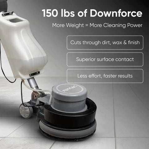Heavy Duty Weighted Floor Buffer Polisher 1500W 154 RPM For Commercial Scrubbing With 150 Pounds Downforce and 3.5 Gallon Tank